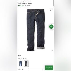 Stio Men's Rivet Jeans 38R